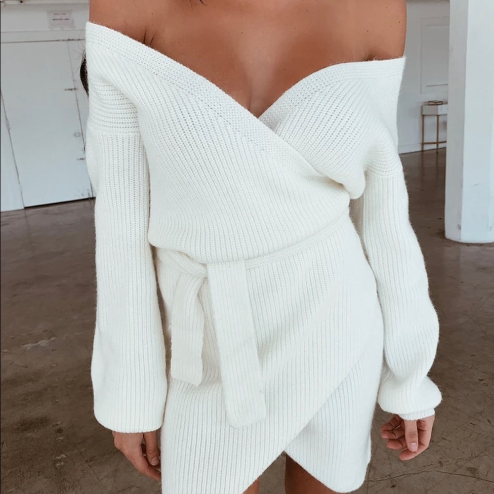 Tiger Mist sweater wrap dress